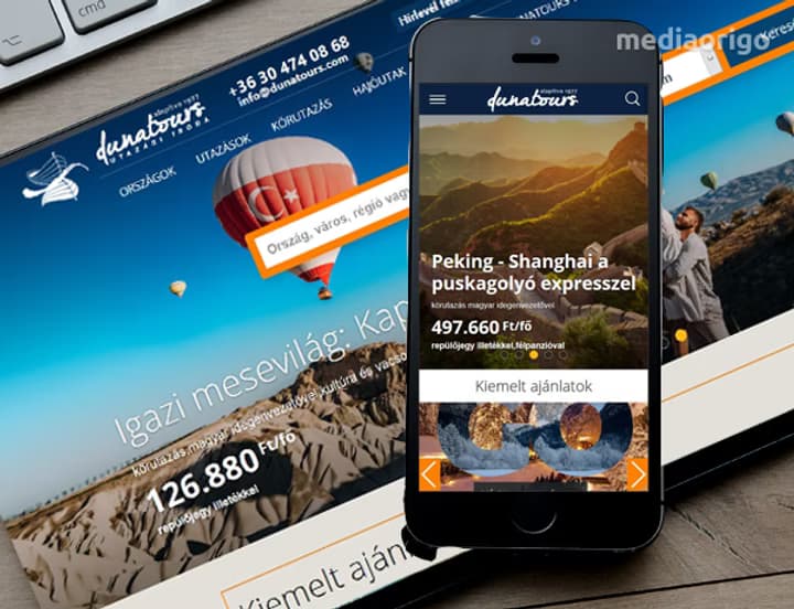 Duna Tours — weboldal, arculat és ügyvitel
