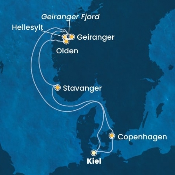 Costa Diadema - Németország, Dánia, Norvégia