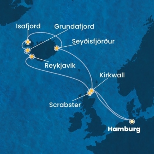 Costa Favolosa - Németország, Izland