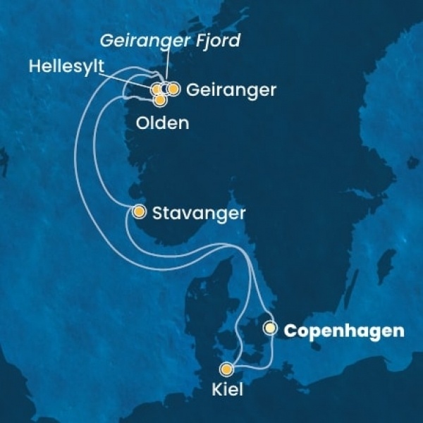Costa Diadema - Dánia, Norvégia, Németország