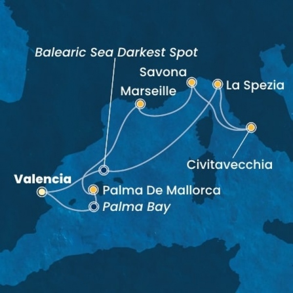 Costa Pacifica - Spanyolország, Olaszország, Franciaország, Baleár-szigetek