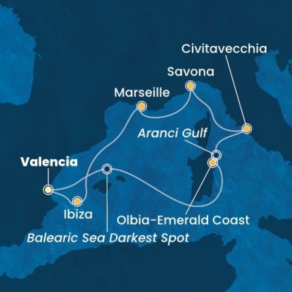 Costa Pacifica - Spanyolország, Olaszország, Franciaország, Baleár-szigetek