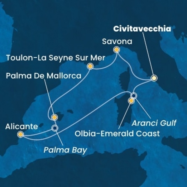 Costa Pacifica - Olaszország, Franciaország, Baleár-szigetek, Spanyolország