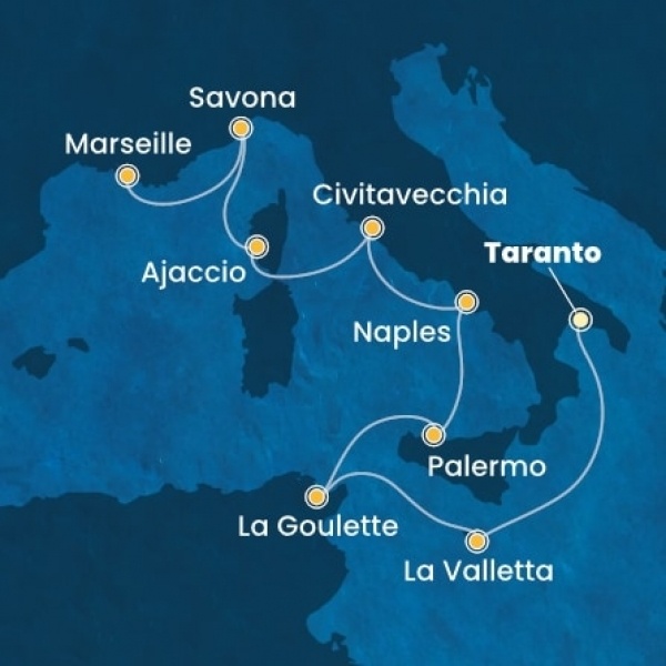 Costa Fascinosa - Málta, Olaszország, Corsica (France), Franciaország