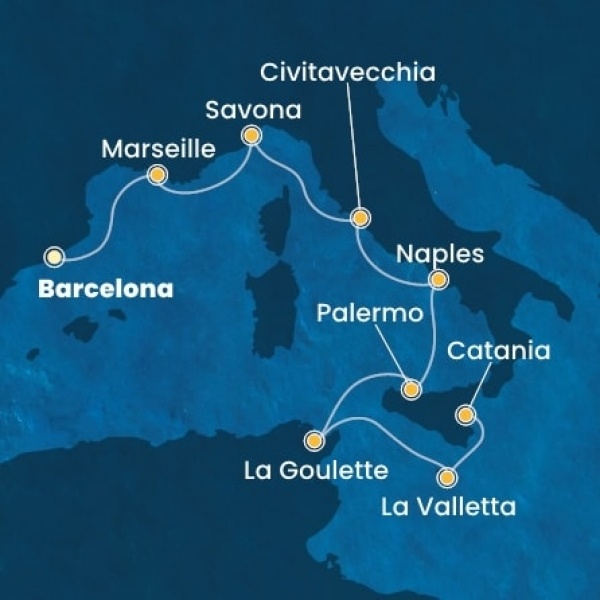 Costa Fascinosa - Spanyolország, Franciaország, Olaszország, Málta