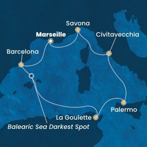 Costa Pacifica - Franciaország, Spanyolország, Olaszország