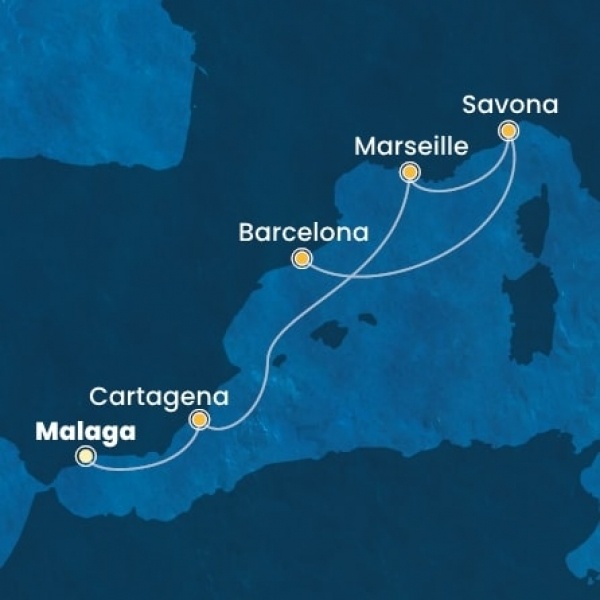 Costa Diadema - Spanyolország, Franciaország, Olaszország