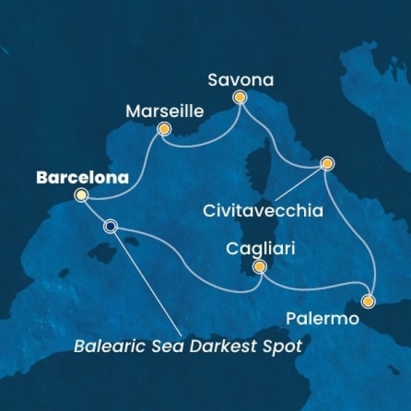 Costa Pacifica - Spanyolország, Olaszország, Franciaország