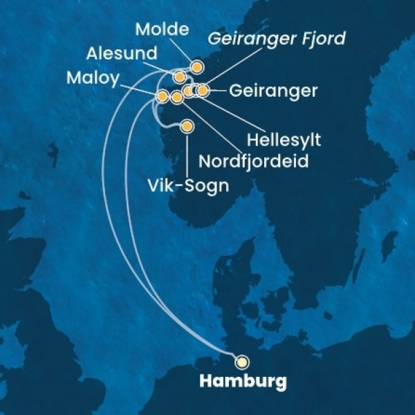 Costa Favolosa - Németország, Norvégia