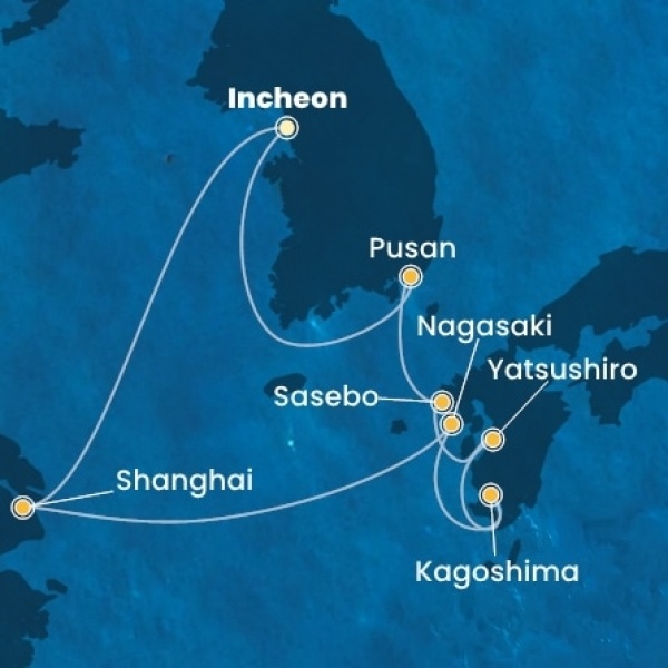 Costa Serena - South Korea, Japán, Kína