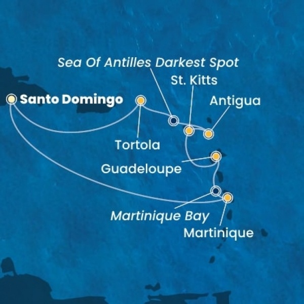 Costa Favolosa - Holland Antillák (ABC-szigetek), Virgin szigetek