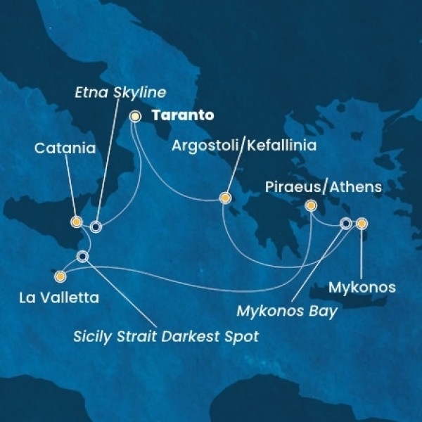 Costa Fascinosa - Görögország, Málta, Olaszország