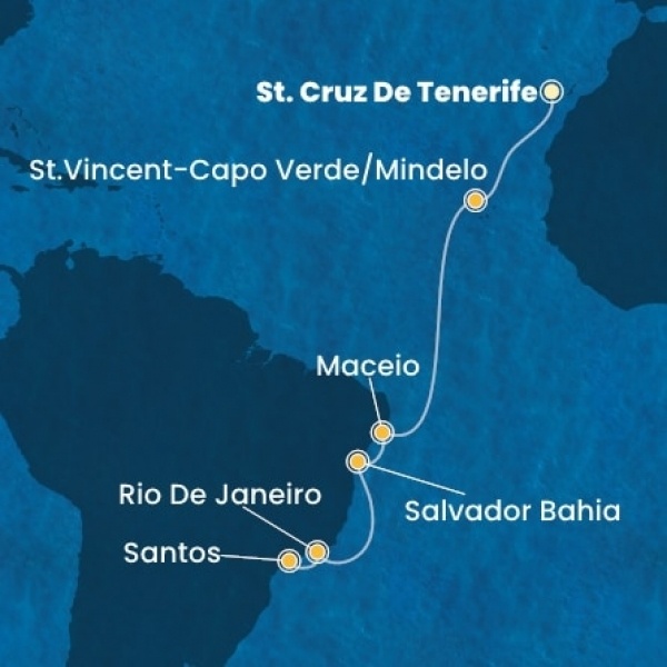 Costa Diadema - Kanári-szigetek, Zöld-Foki Köztársaság, Brazília