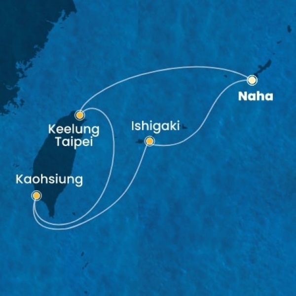 Costa Serena - Japán, Taiwan