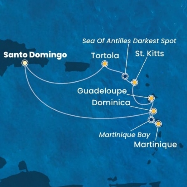 Costa Favolosa - Dominikai Közösség, Holland Antillák (ABC-szigetek), Virgin szigetek