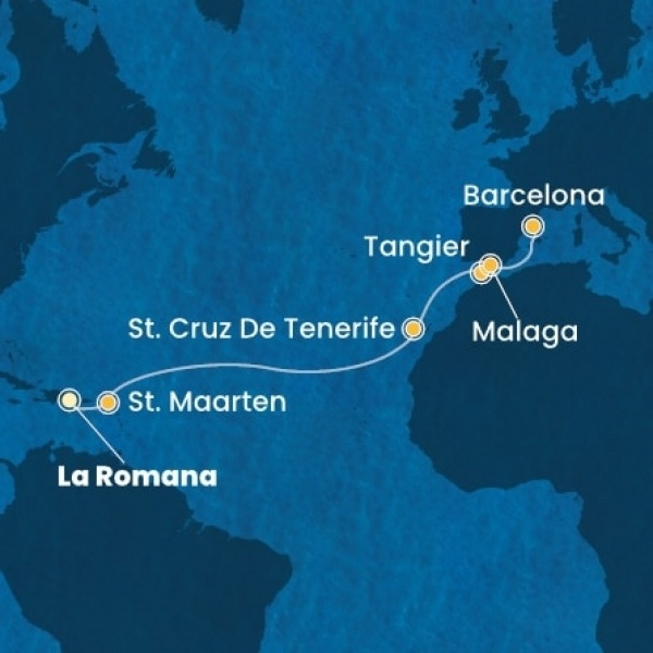 Costa Fascinosa - Dominikai Köztársaság, Holland Antillák (ABC-szigetek), Kanári-szigetek, Marokkó, Spanyolország