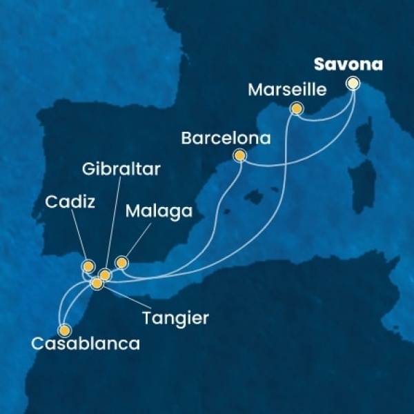 Costa Fascinosa - Olaszország, Spanyolország, Gibraltár, Marokkó, Franciaország