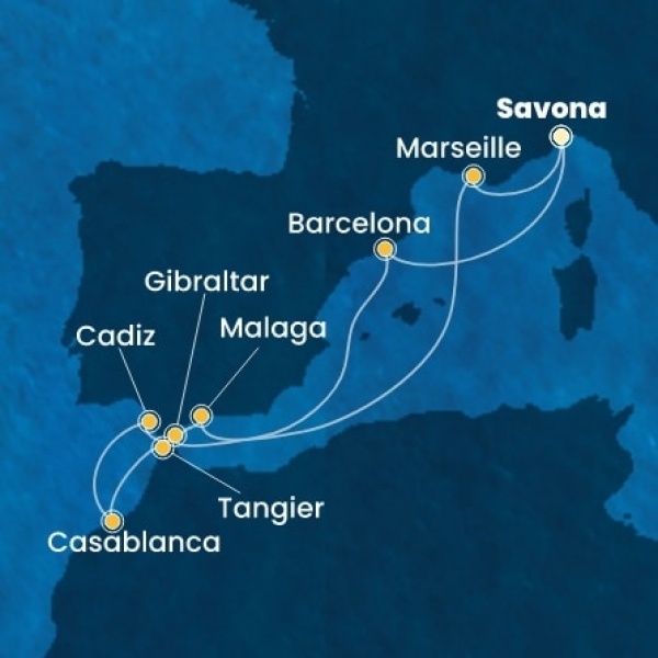 Costa Fascinosa - Olaszország, Spanyolország, Gibraltár, Marokkó, Franciaország