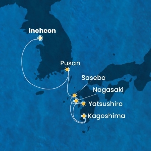 Costa Serena - South Korea, Japán