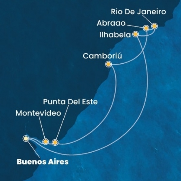 Costa Serena - Argentína, Uruguay, Brazília