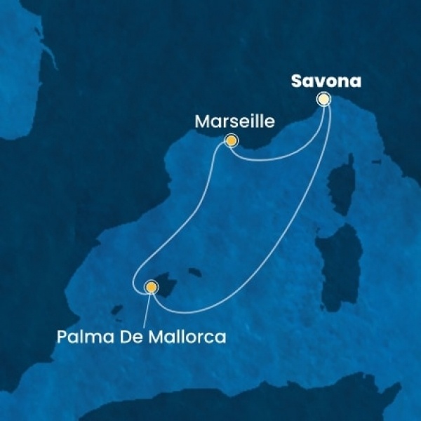 Costa Diadema - Olaszország, Baleár-szigetek, Franciaország